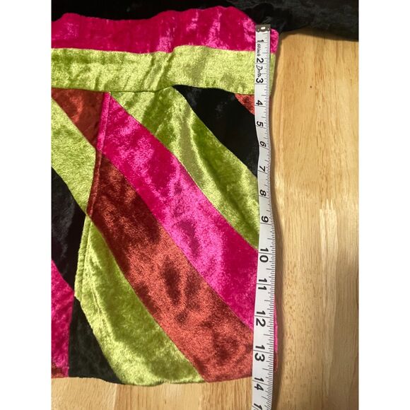BFA Classics Velvet Patchwork Jacket L Multicolor Retro Boho Statement Sz L - Picture 8 of 8